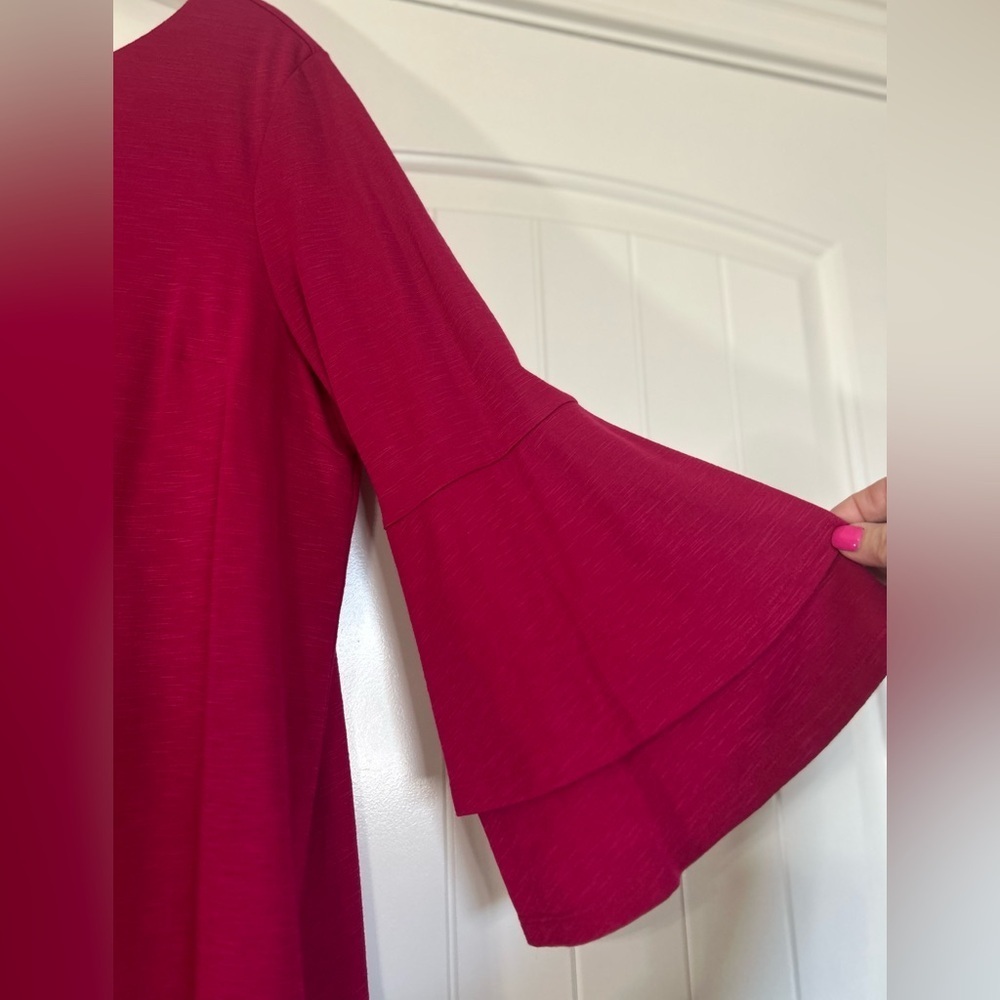 Cato Dark Pink 🩷 Bell Sleeve Dress - Picture 2 of 9